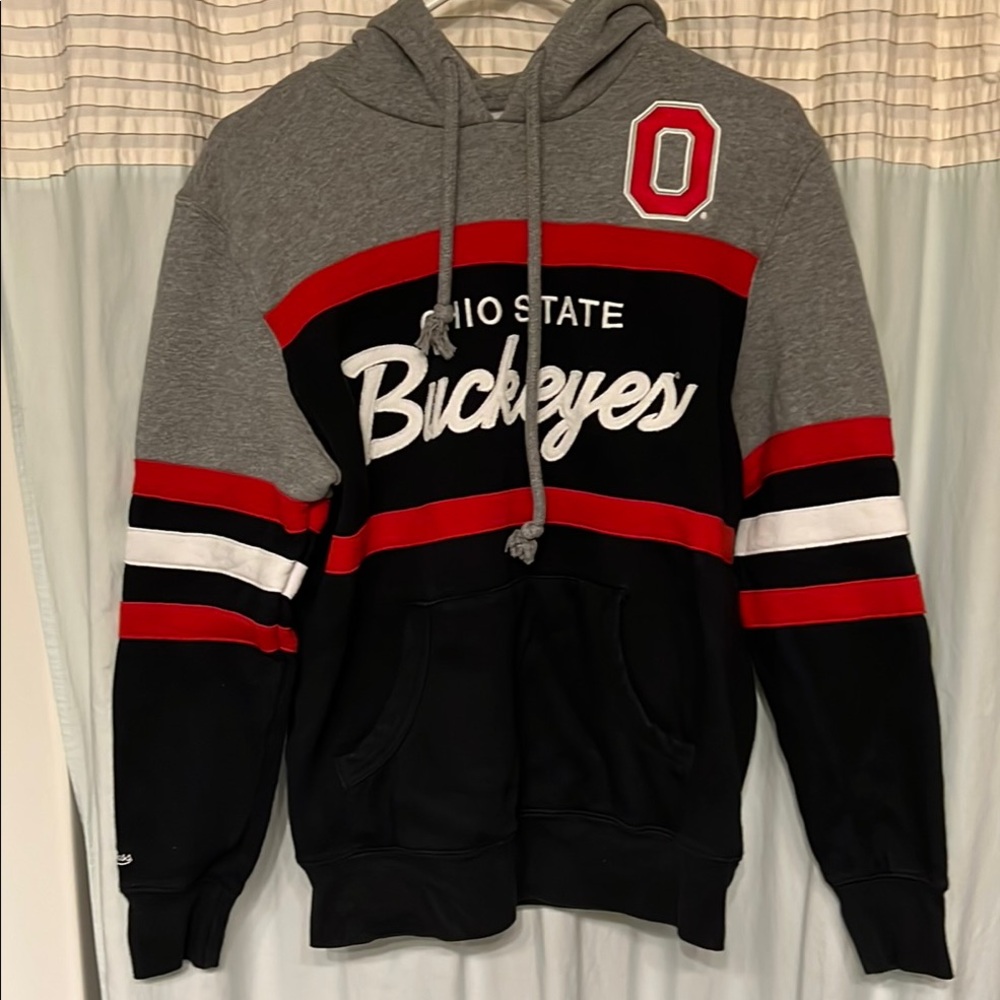 (M) Ohio State Buckeyes Gray and Black Hoodie